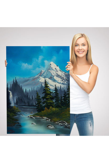 Rusya Dağ ve Akarsu Manzaralı Dekoratif Duvar Tablosu-6115