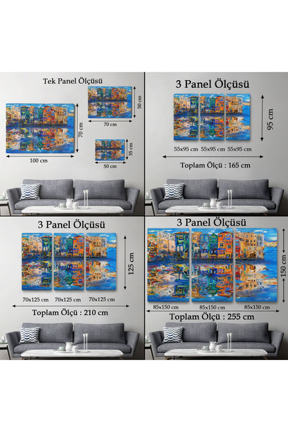 Amsterdam Hollada Şehir Yansıması Duvar Tablosu-1208