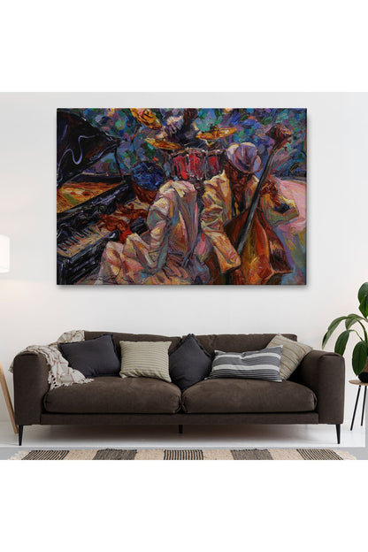 OZ Caz Müzİği Yapan Grup Duvar Tablosu-1216