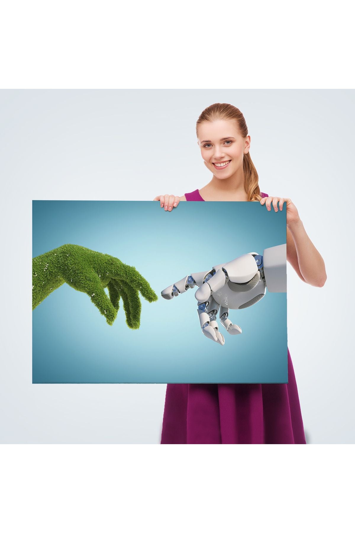 Doğa Ve Teknoloji Soyut Dekoratif Kanvas Duvar Tablosu-3588