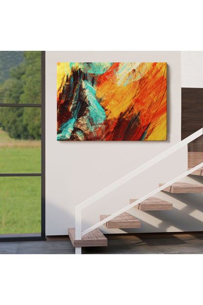 Fütüristik Soyut  Görünüm Dekoratif Kanvas Duvar Tablosu-3560