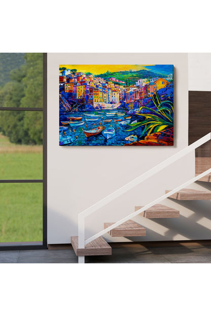 Sahilde TeknelerYağlıboya Görünüm Dekoratif Kanvas Duvar Tablosu-3462