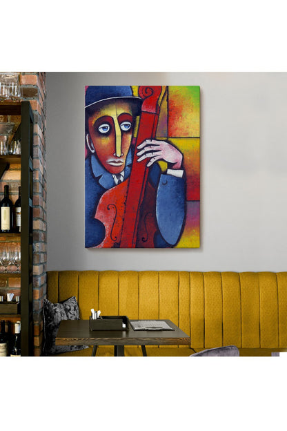 Dekoratif Kanvas Tablo, Duvar Tablosu-Çello Virtüözü Adam 6426