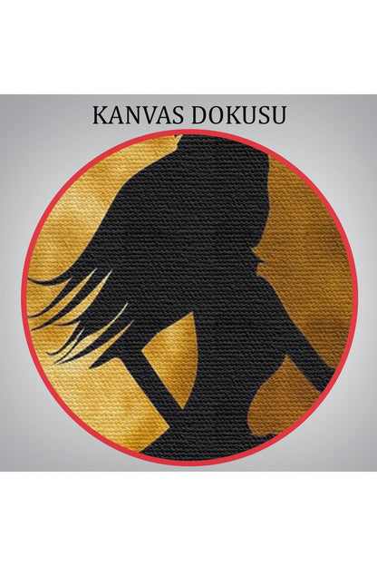 Dekoratif Kanvas Tablo, Duvar Tablosu-Cadılar Bayramı Süpürgedeki Uçan Cadı 5200