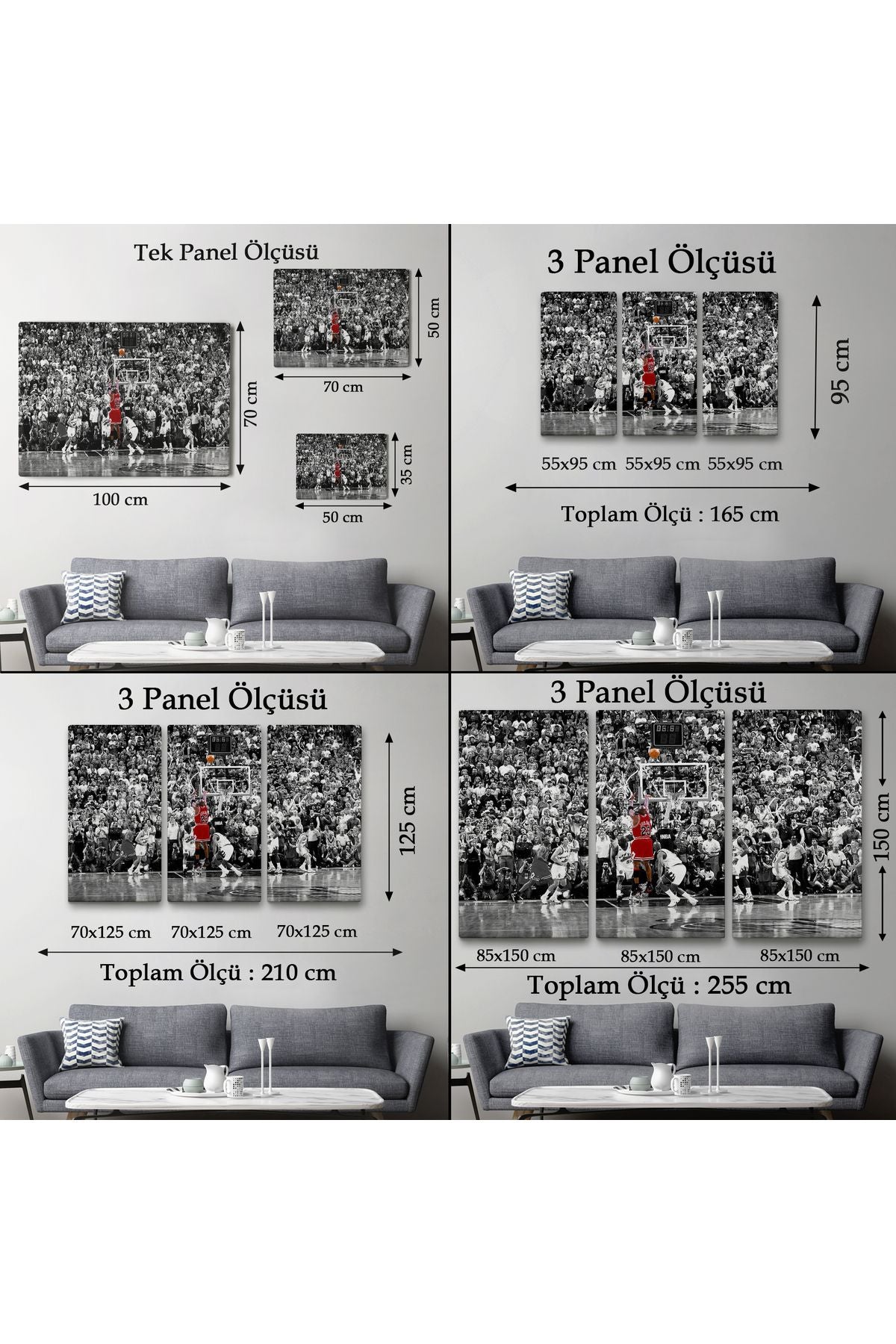 Michael Jordan Maç Sonu Şutu Kanvas Tablo, Chicago Bulls Nba-5088