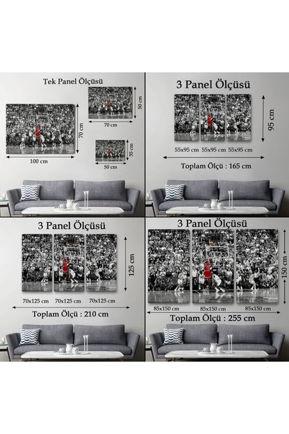 Michael Jordan Maç Sonu Şutu Kanvas Tablo, Chicago Bulls Nba-5088