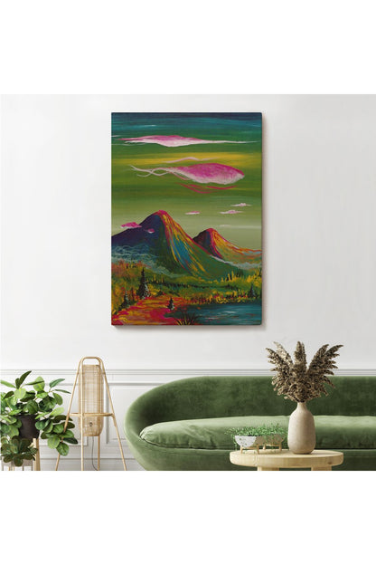 Dağ Manzarası Dekoratif Duvar Tablosu-6122