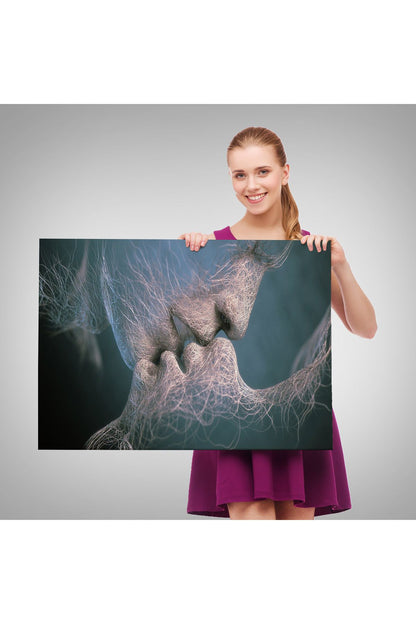 Erkek ve Kadın Sanatı Kanvas Tablo, Romantik Aşk Kanvas Tablo, Aşk Posteri-5378