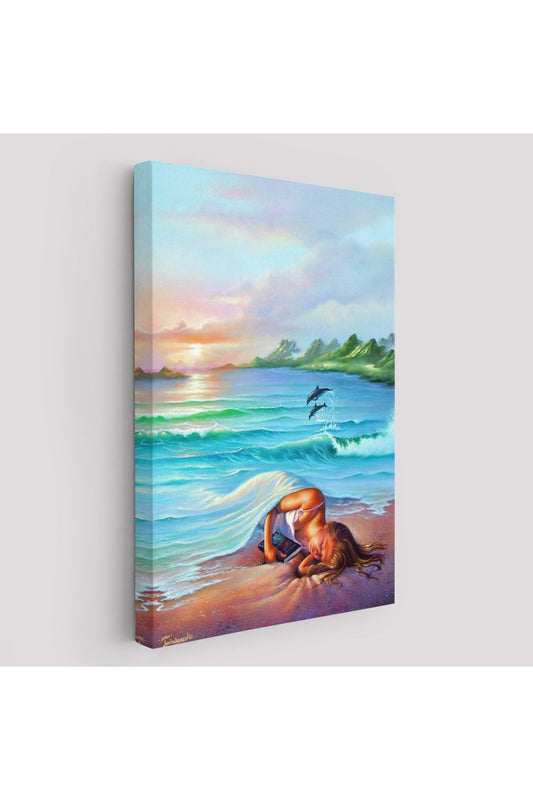 mstseri001 Okyanus Düşlerı Kuran Kız Duvar Tablosu-6209