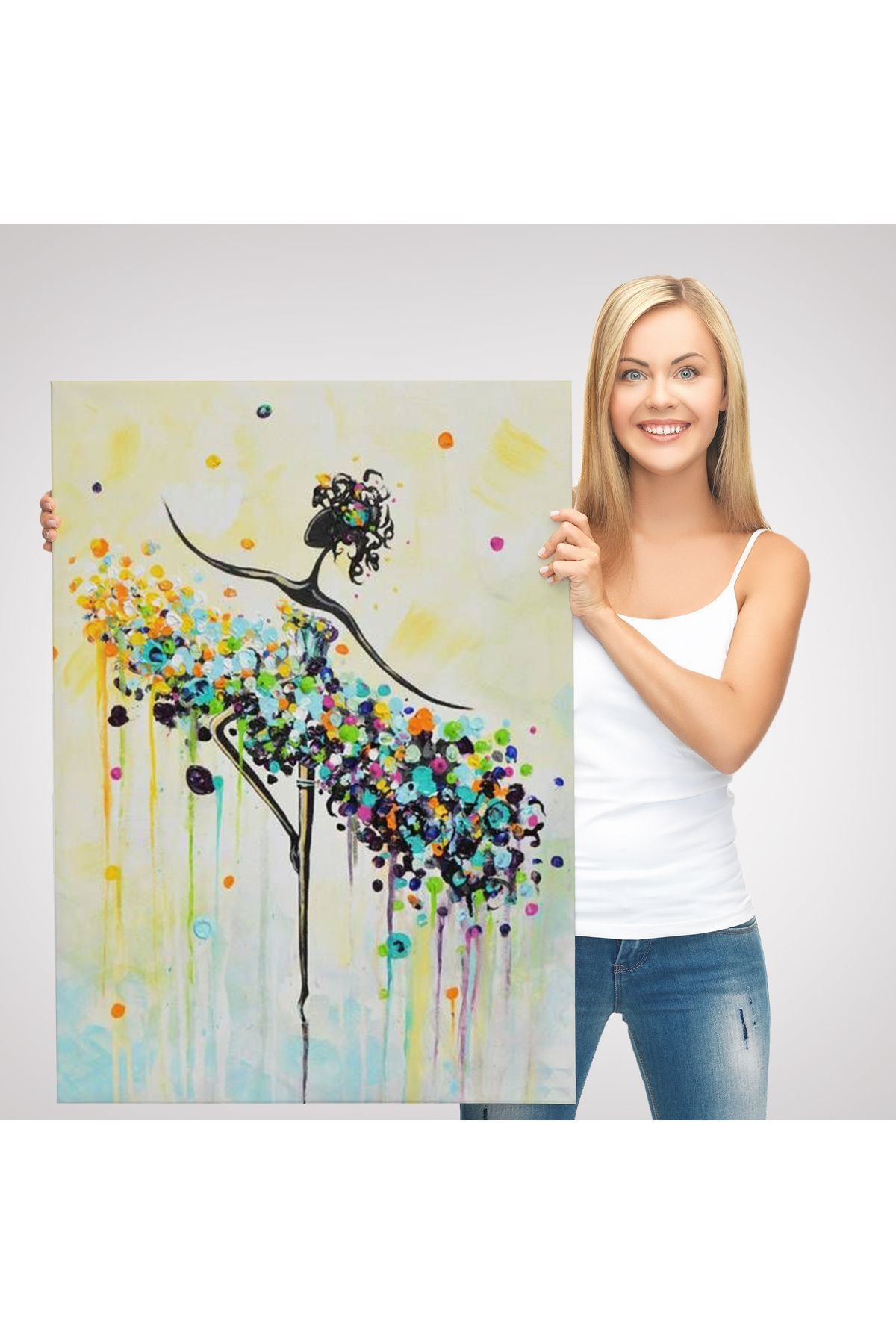 HG Dans Eden Kadın Dekoratif Duvar Tablosu-6332