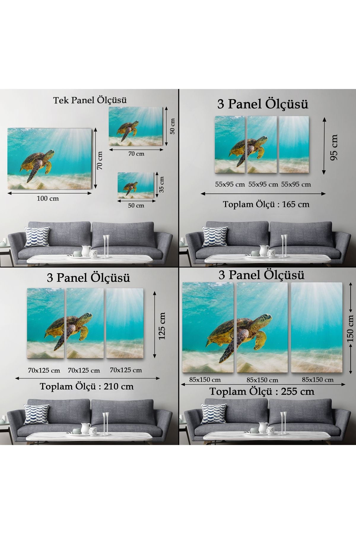 Caretta Caretta Dekoratif Kanvas Tablo 1174