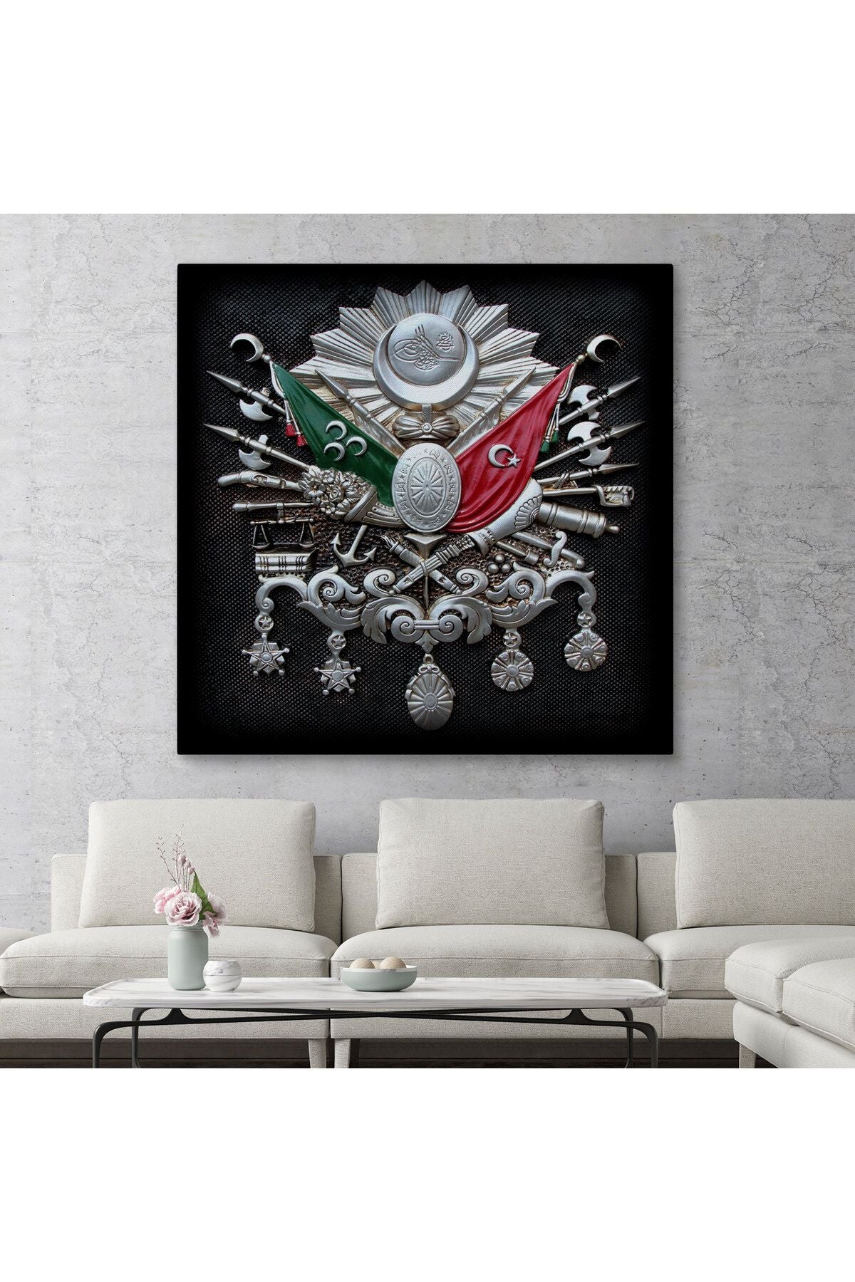 Osmanlı Tuğrası Dekoratif Kanvas Tablo-5803