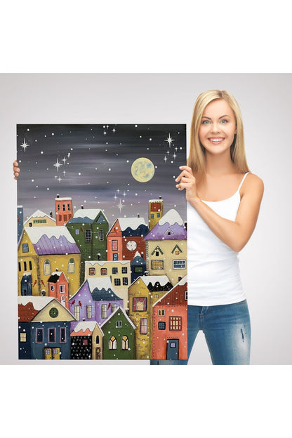 Londrada Kış Gecesi Dekoaratif Duvar Tablosu-6145