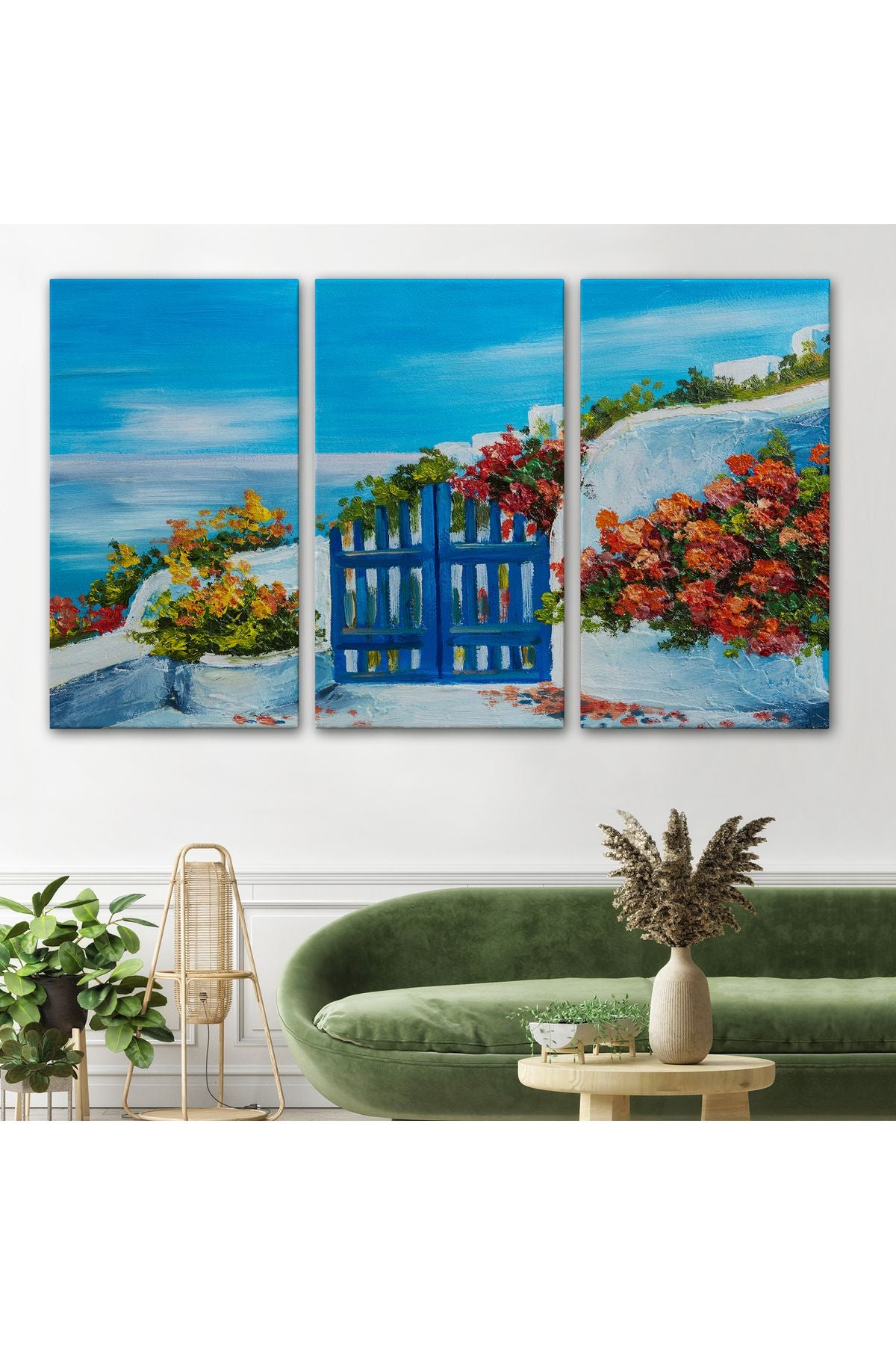 Özel Tasarım Deniz Manzaralı Bahçe Duvar Tablosu-1220