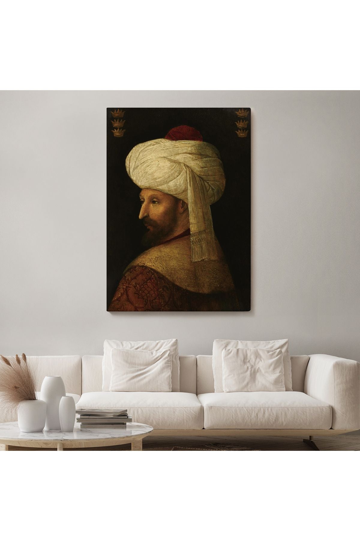 SZ KVS1-Dekoratif Duvar Tablosu-Fatih Sultan Mehmed Han Portresi Kanvas Tablo 6409
