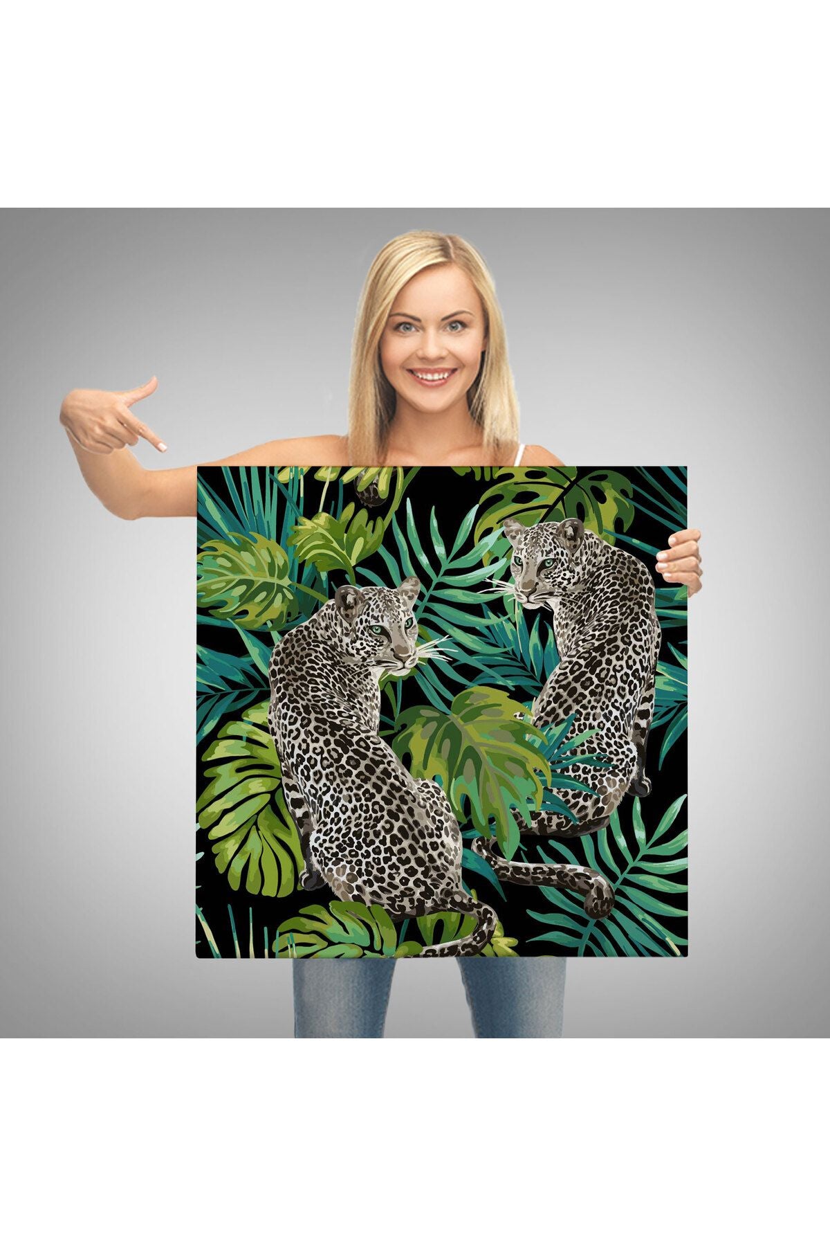 Leoparlar Dekoratif Kanvas Tablo-5813