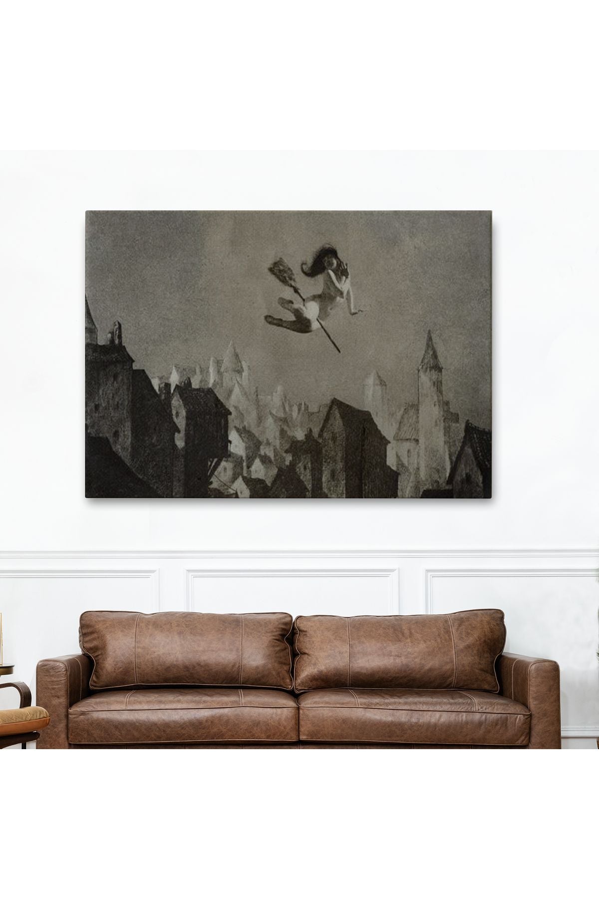 Amerikan Kabusları Tablo, Şabat Ayini, Cadı Uçuşu Kanvas Tablo, Wiccan Sihirli Dekor-5374