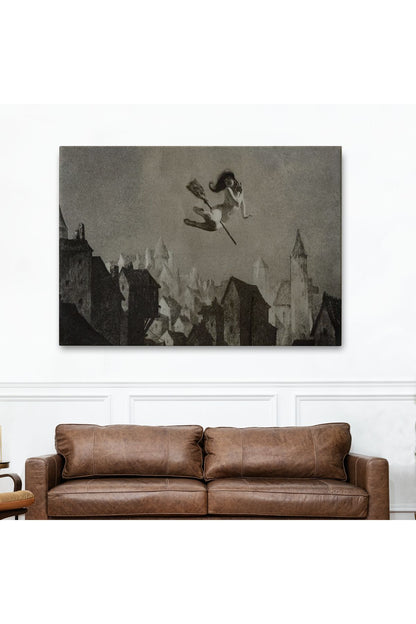 Amerikan Kabusları Tablo, Şabat Ayini, Cadı Uçuşu Kanvas Tablo, Wiccan Sihirli Dekor-5374