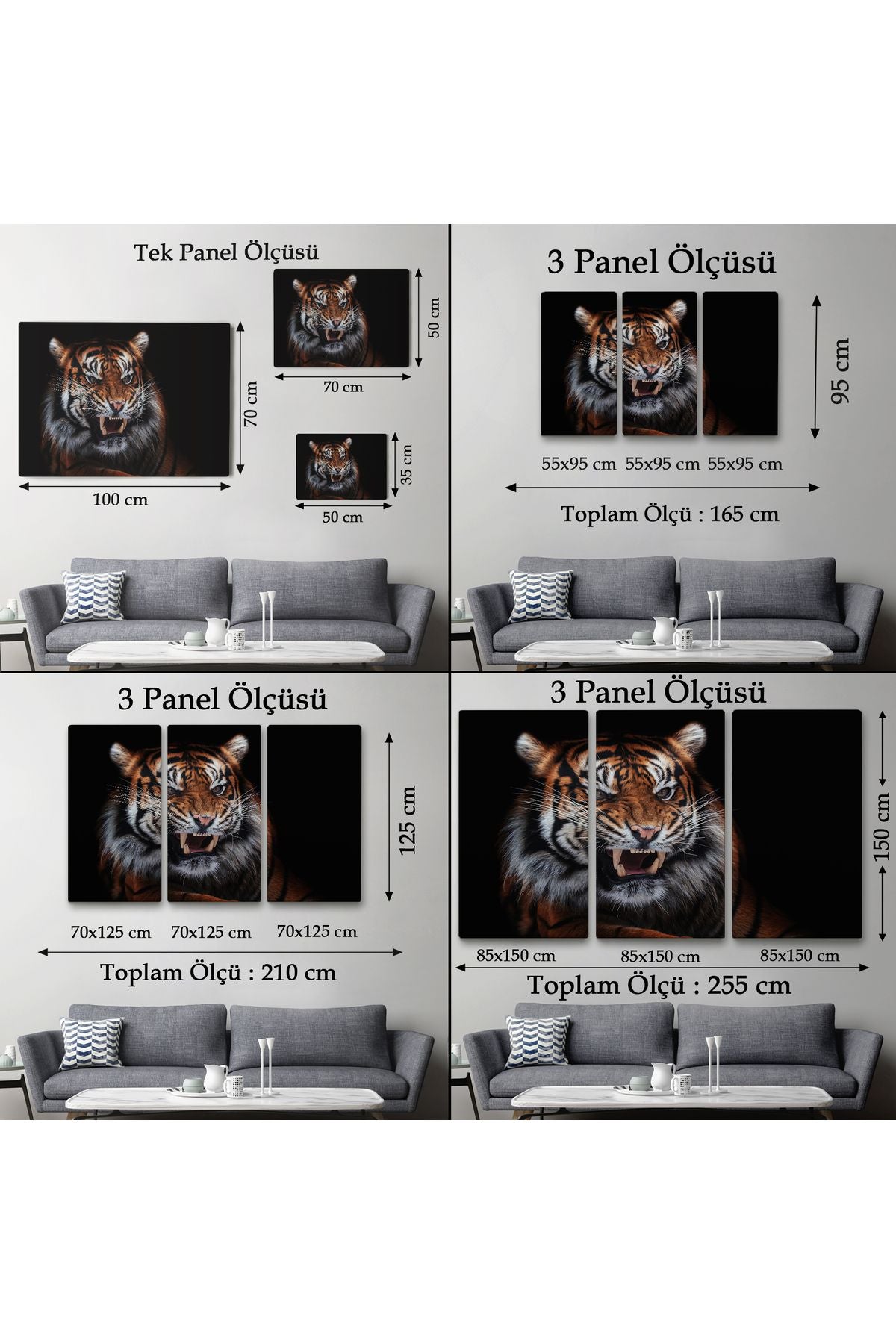 Kaplan Dekoratif Kanvas Tablo 1156