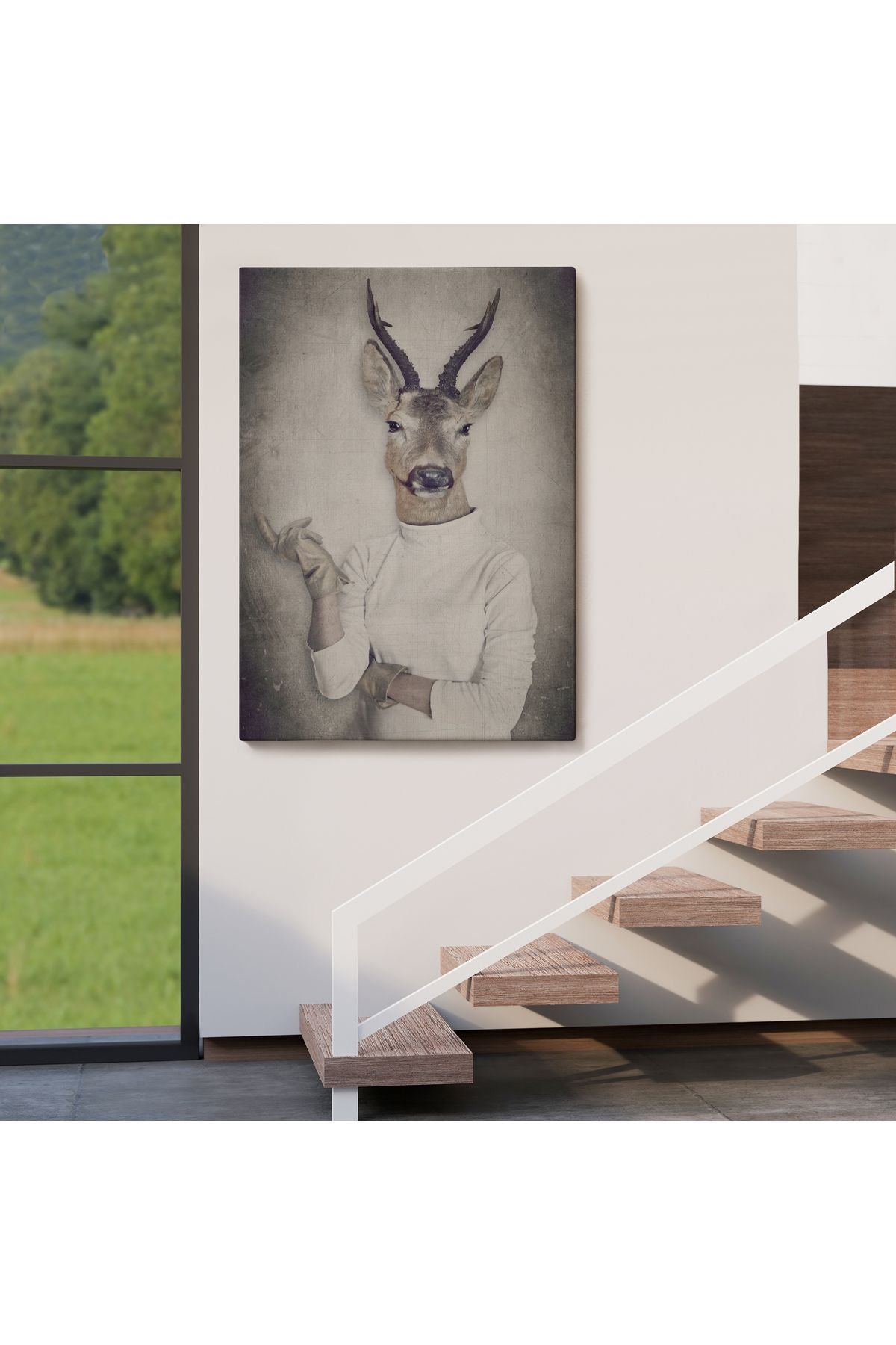 Ceylan Kafalı İnsan Kanvas Tablo-4983