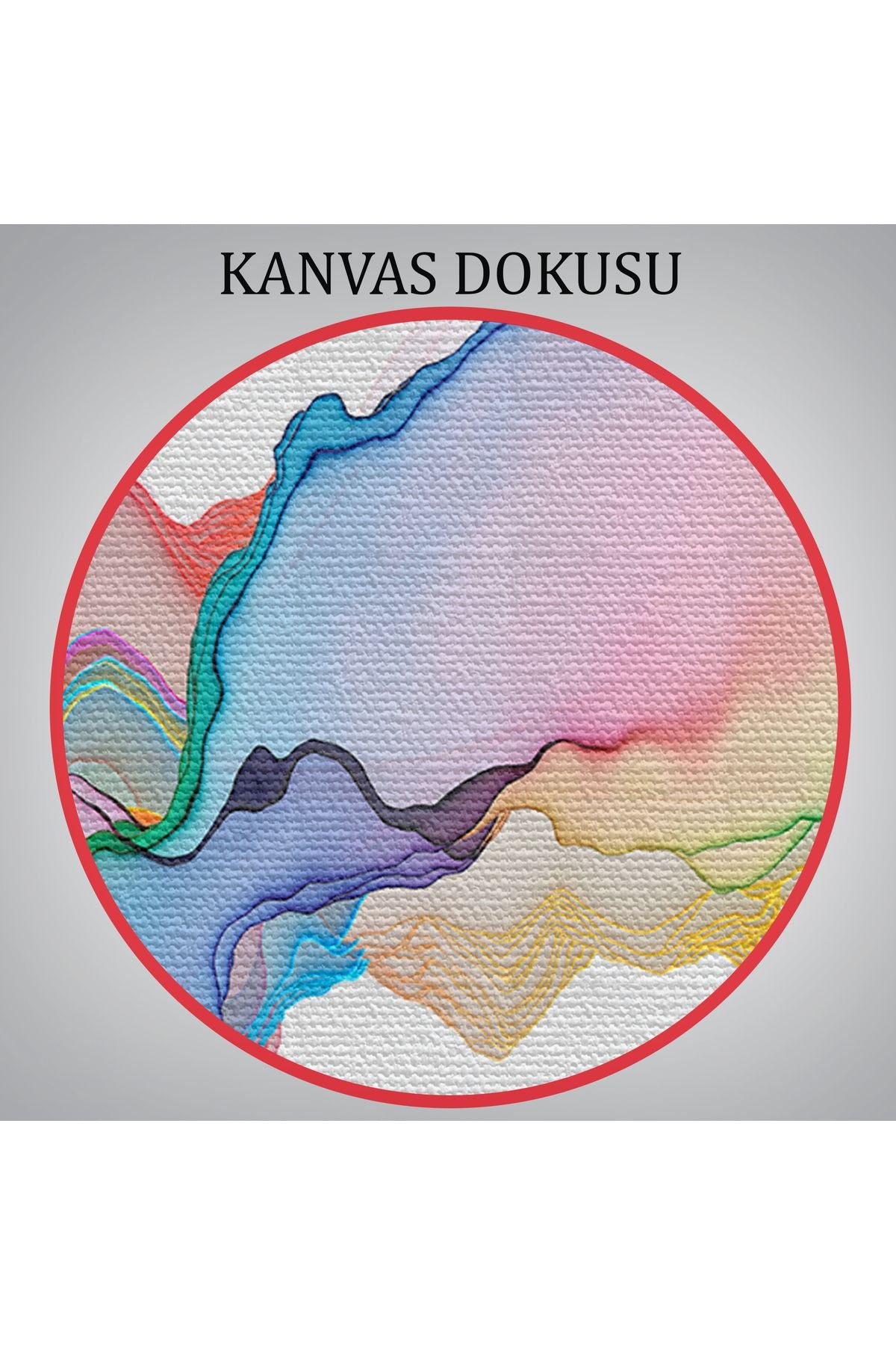 Soyut Mürekkep Sanatı Dekoratif Kanvas Duvar Tablosu-3680