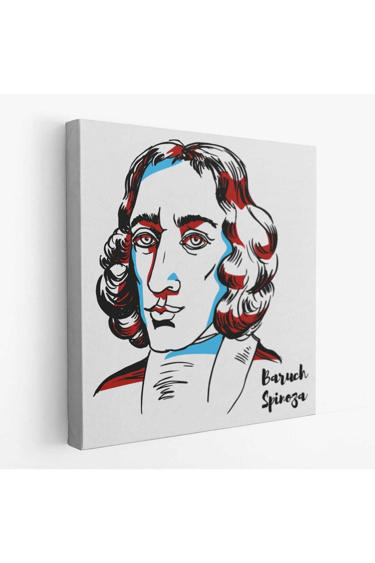 Özel Tasarım Baruch Spinoza Dekoratif Kanvas Tablo-5818