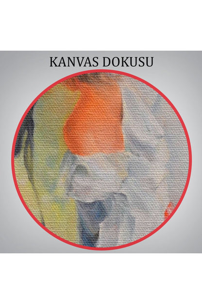 Bayaz At Ve Sahibi Kız Yağlıboya Görünüm Dekoratif Kanvas Duvar Tablosu-3539