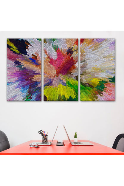 Soyut Sanatsal Yağlıboya Görünüm Dekoratif Kanvas Duvar Tablosu-3565