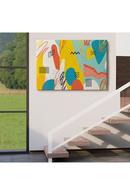 Modern Soyut Görünümlü Dekoratif Kanvas Duvar Tablosu-3577
