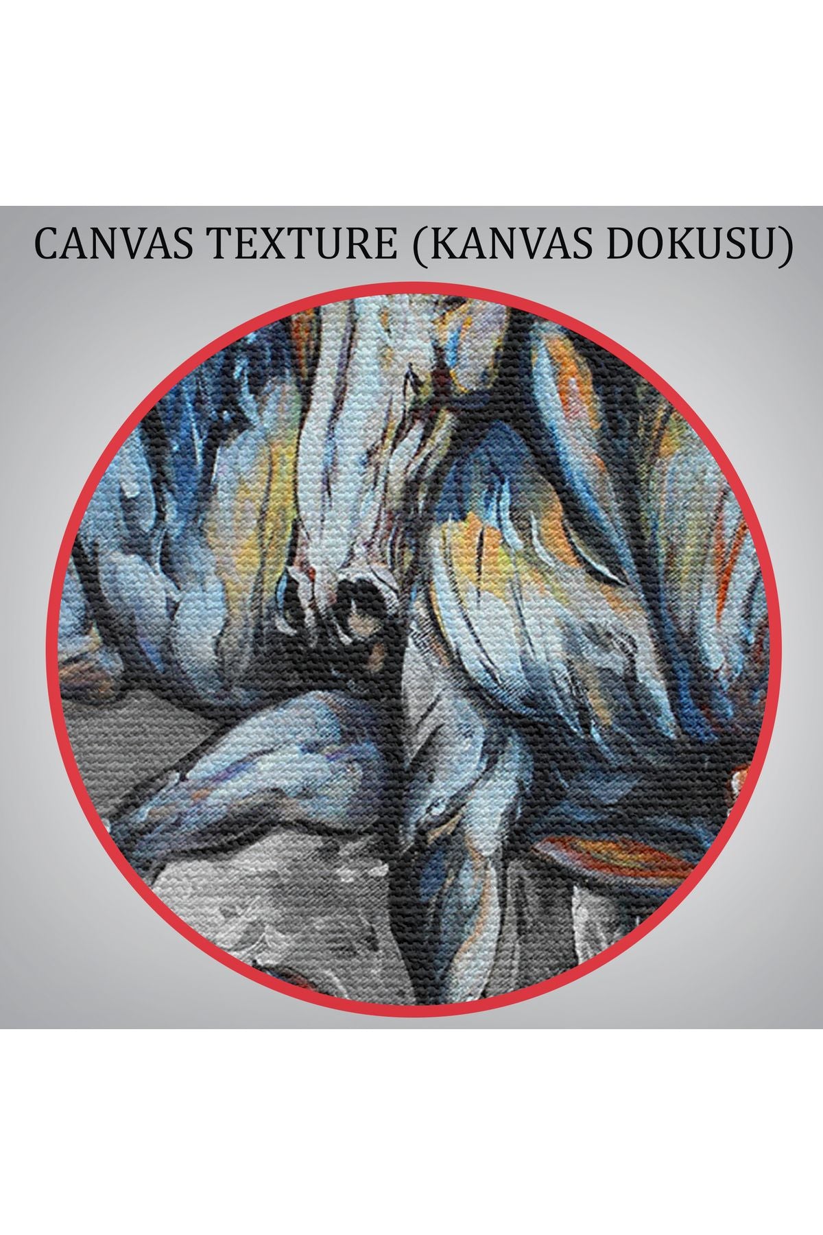 Koşan Atlar Dekoratif Duvar Tablosu-3468