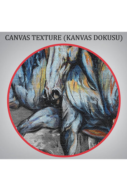 Koşan Atlar Dekoratif Duvar Tablosu-3468