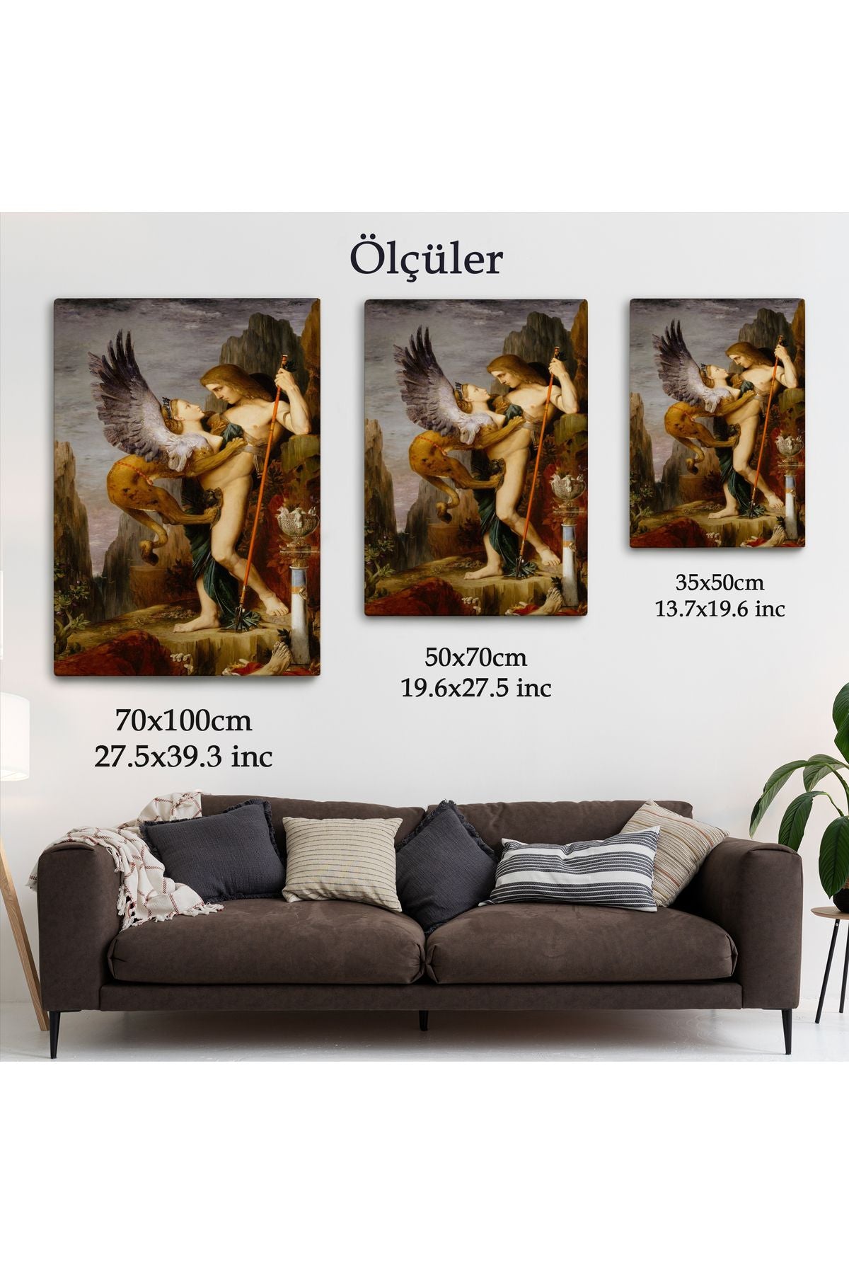 Oidipus ve Sfenks Gustave Moreau Duvar Tablosu-5985