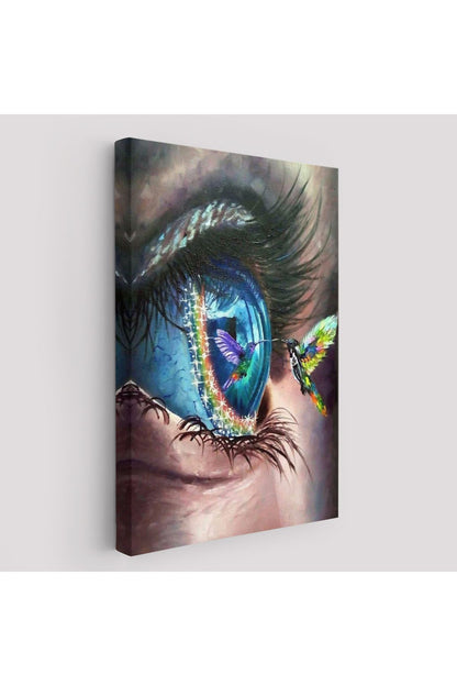 Gözdeki Kuş Sürreal Duvar Tablosu-6351