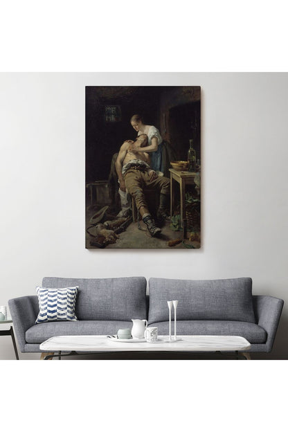 Yaralı Kaçak Avcı (1881) Duvar Tablosu-6059