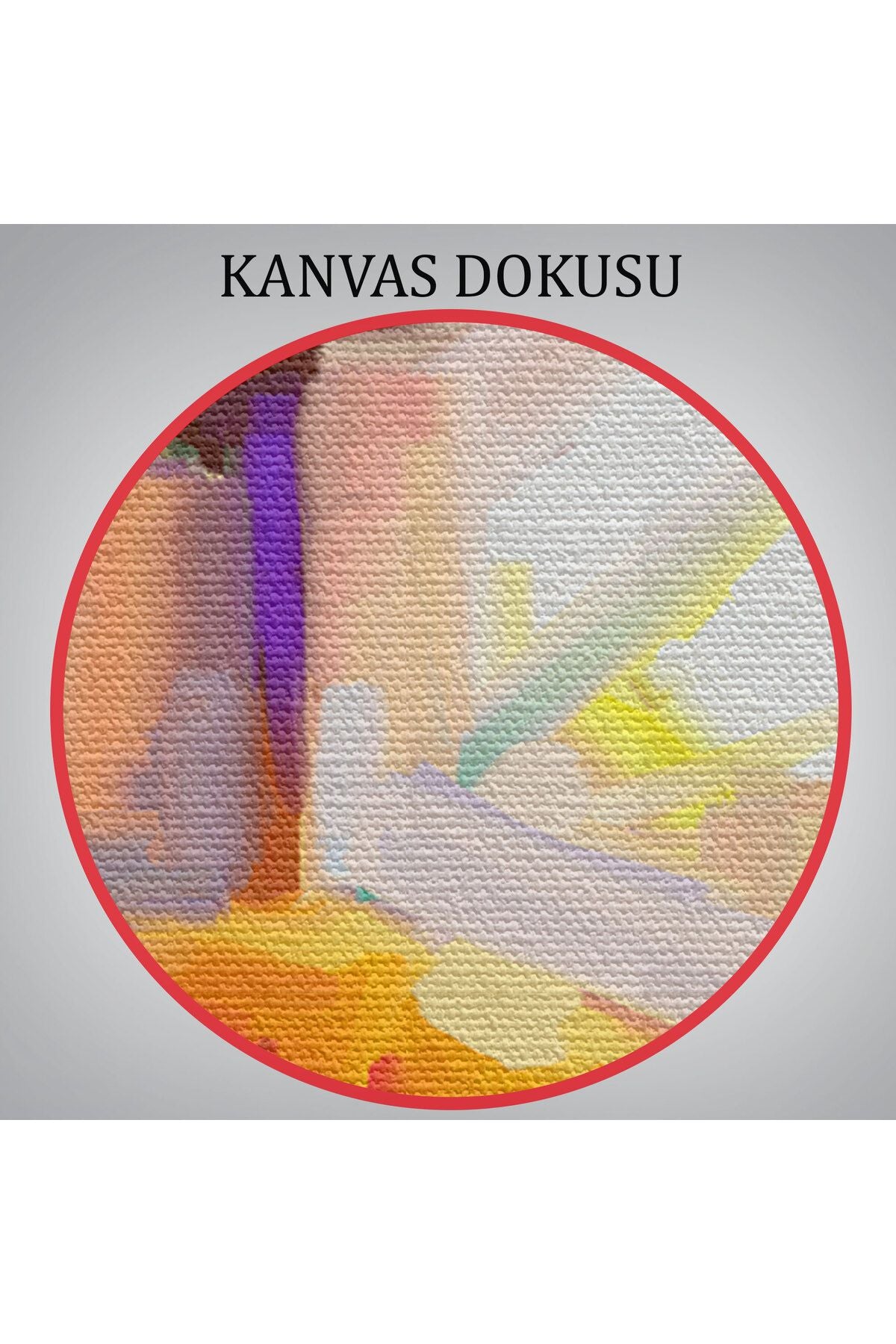 Soyut Çiçekler Yağlıboya Görünüm Dekoratif Kanvas Duvar Tablosu-5828