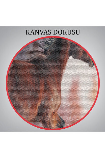 Karda Koşan At Dekoratif Kanvas Tablo 1133