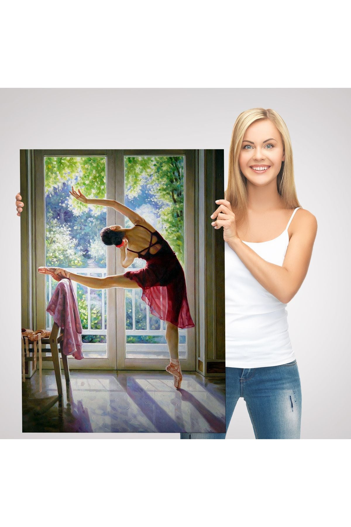 Bale Yapan Dansçı Kadın Duvar Tablosu-6428