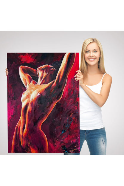 Dans Eden Çıplak Kadın Dekoratif Duvar Tablosu-6399