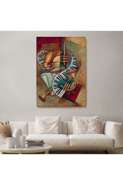 Müzik Aletleri Sürreal Tablosu-6487