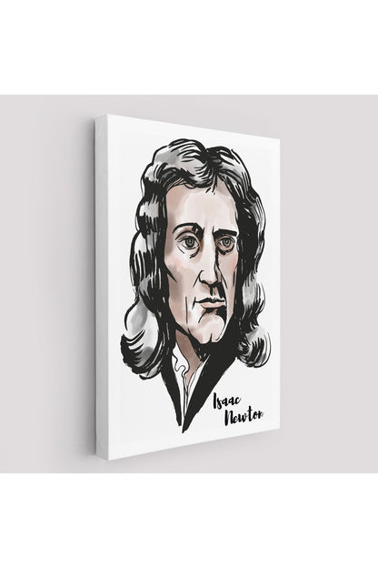 Isaac Newton Dekoratif Kanvas Tablo-5914