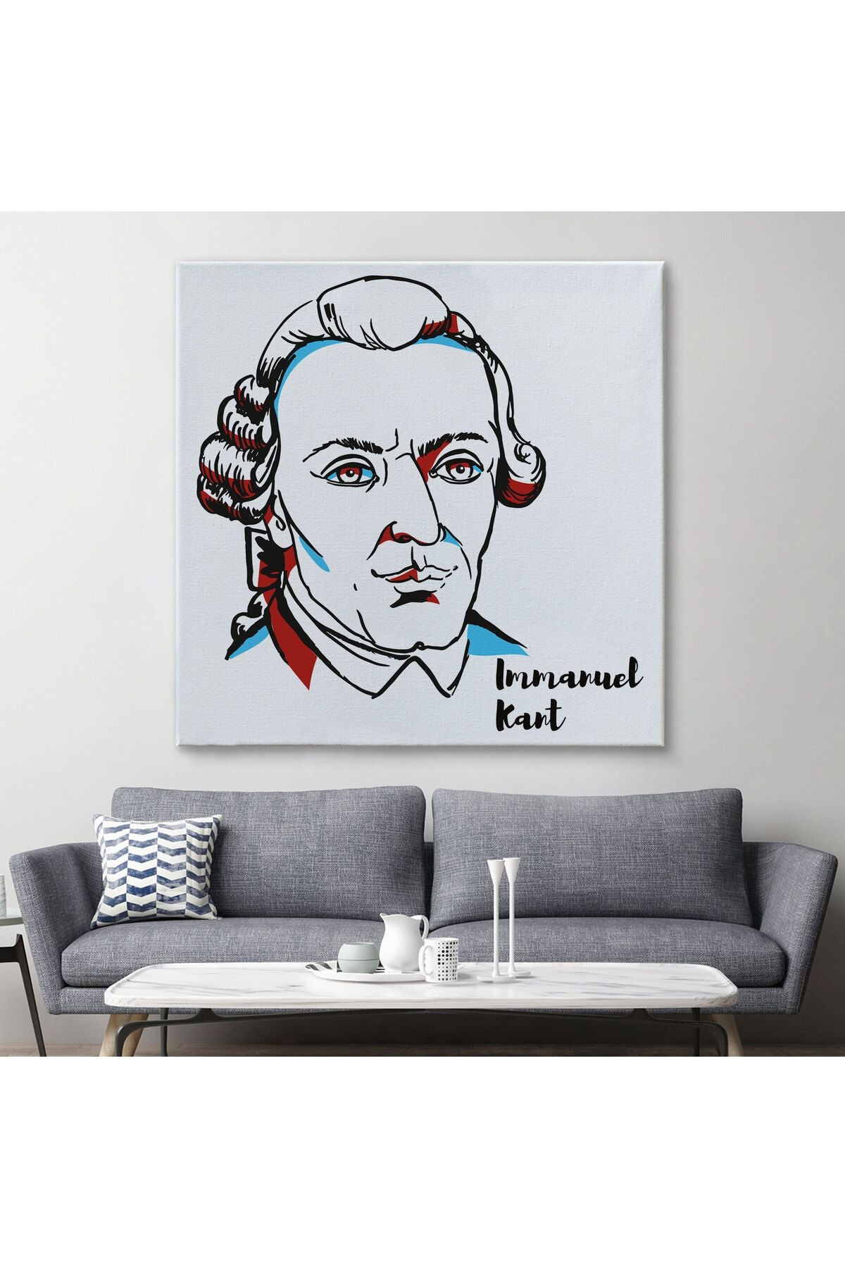 Immanuel Kant Dekoratif Kanvas Tablo-5820