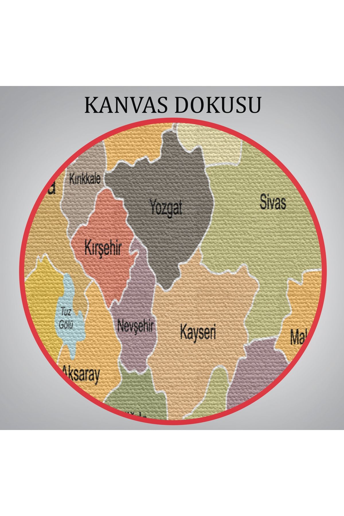 Türkiye Haritası Kanvas Tablo Eğitici ve Öretici Dekoratif Tablo Tablo 3126