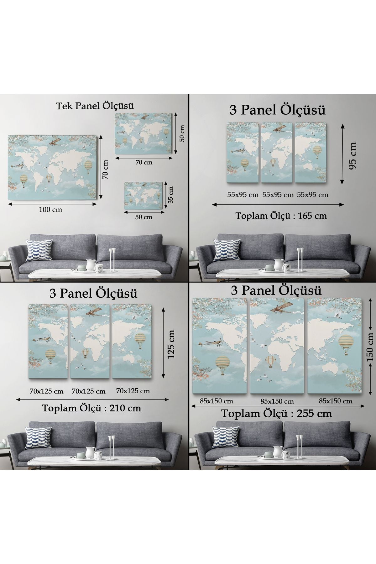 Çocuk Odası İçin Dekoratif Kanvas Duvar Tablosu-3674