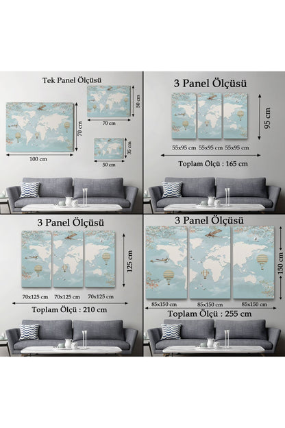 Çocuk Odası İçin Dekoratif Kanvas Duvar Tablosu-3674