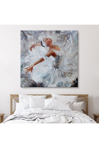 mstseri001 Balerin Kız Yağlıboya Görünüm Dekoratif Kanvas Duvar Tablosu-5824