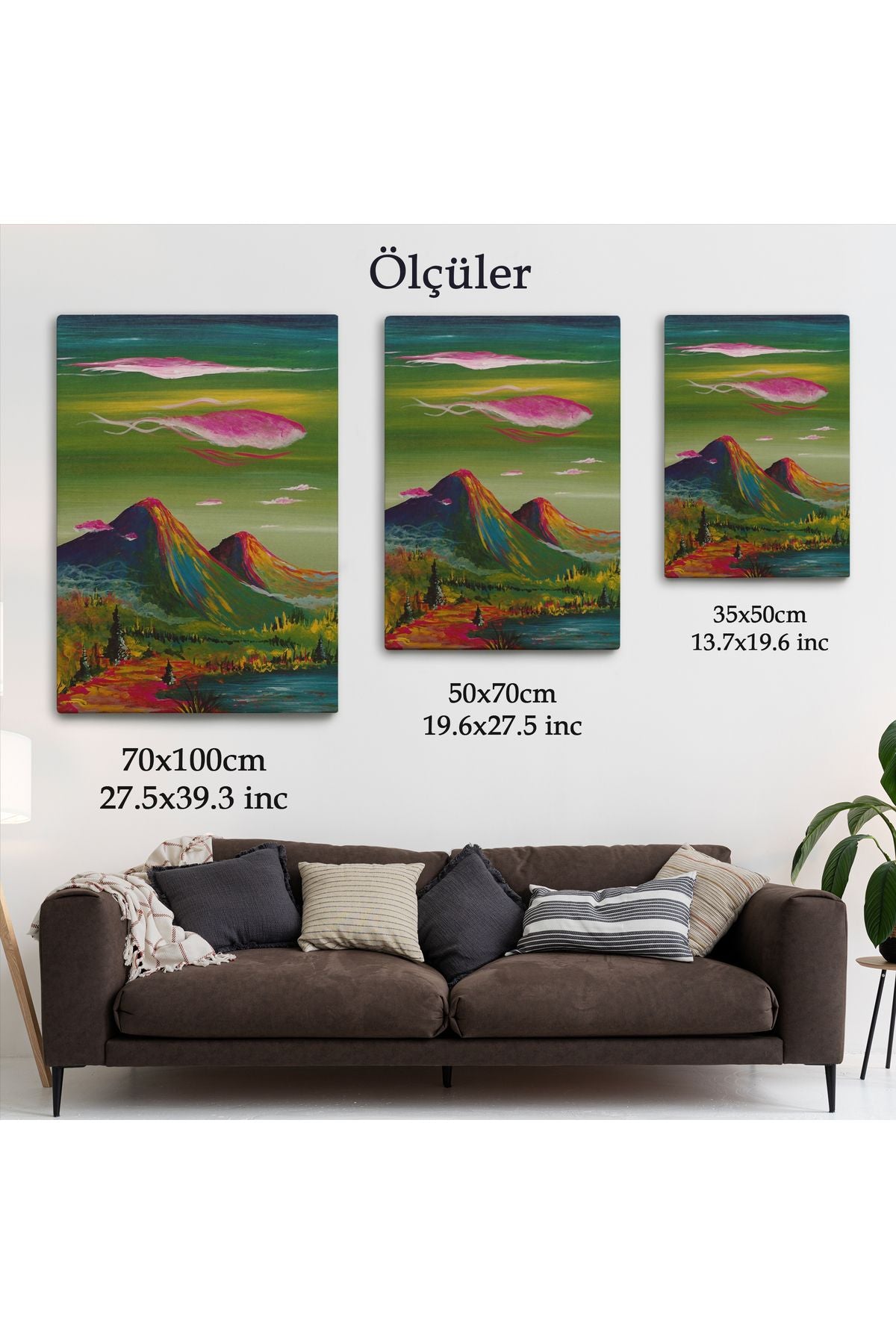 Dağ Manzarası Dekoratif Duvar Tablosu-6122