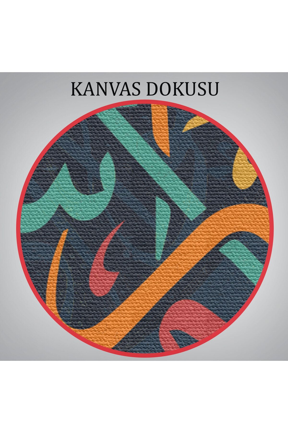 DB  La İlahe İllallah Muhammeden Resulullah, Yazılı Dekoratif Kanvas Tablo-3287