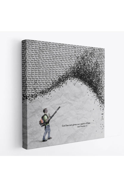 Tanrı Bize Korku Ruhu Vermedi Kanvas Tablo-5324