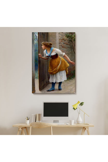 Eugene de Blaas'ın Kulak Misafiri Reprodüksiyon Tablosu-6276