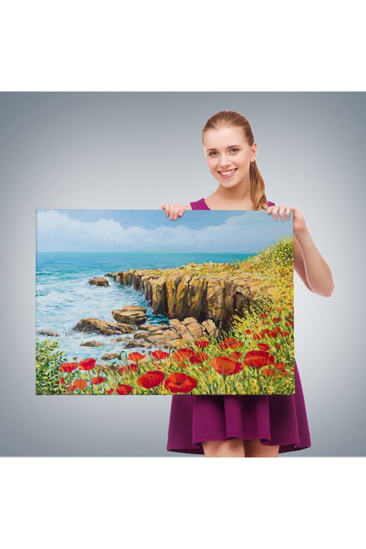 Deniz Manzaralı Dekoratif Kanvas Duvar Tablosu-3431